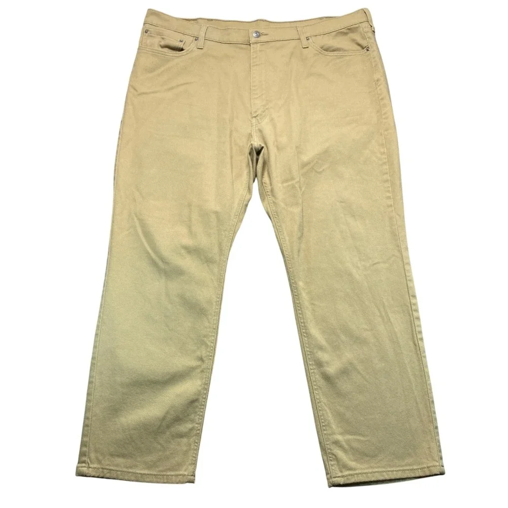 Levis 541 Athletic Taper Khaki Tan Pants Mens 44x30 Chino Twill Jeans